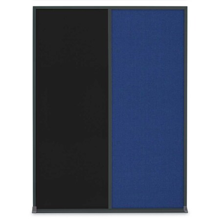 United Visual Products Single Door Radius Plus Corkboard, 18"X UV8000PLUS-SATIN-MEDGRY